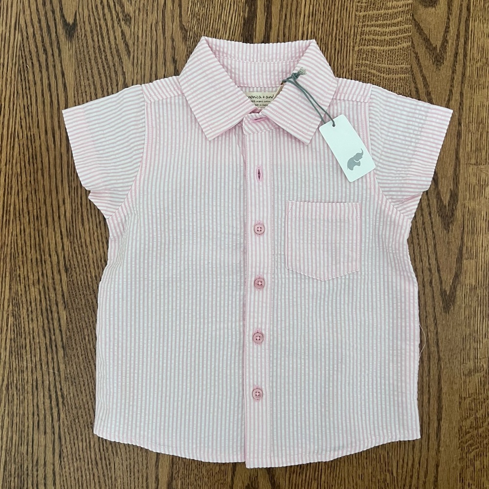 Pink Striped girls blouse